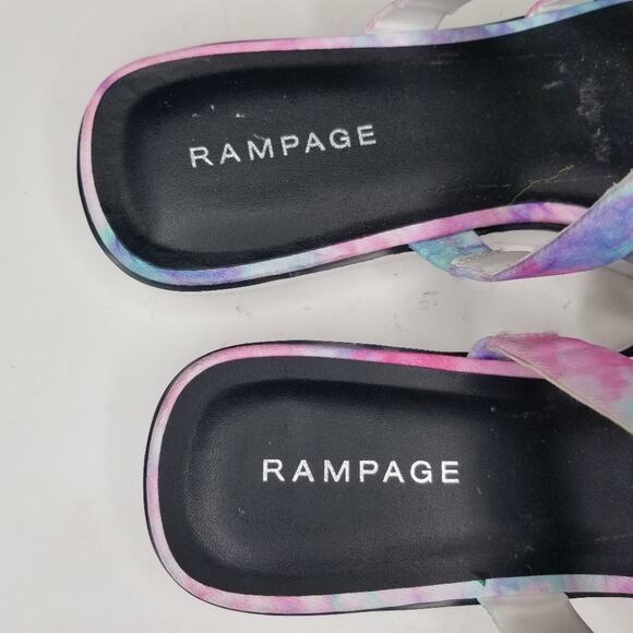 RAMPAGE Women's Ally Lug Sole Slide Sandals in Pastel Pink/White/Blue size 8.5 - Picture 7 of 8